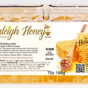 raleigh honey honeycomb (7 oz.) – pure, raw, gourmet luxury