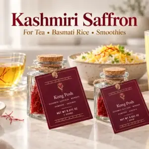 kong posh saffron in a calm kitchen